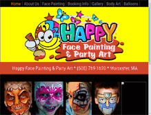 Tablet Screenshot of happyfacepainting.com